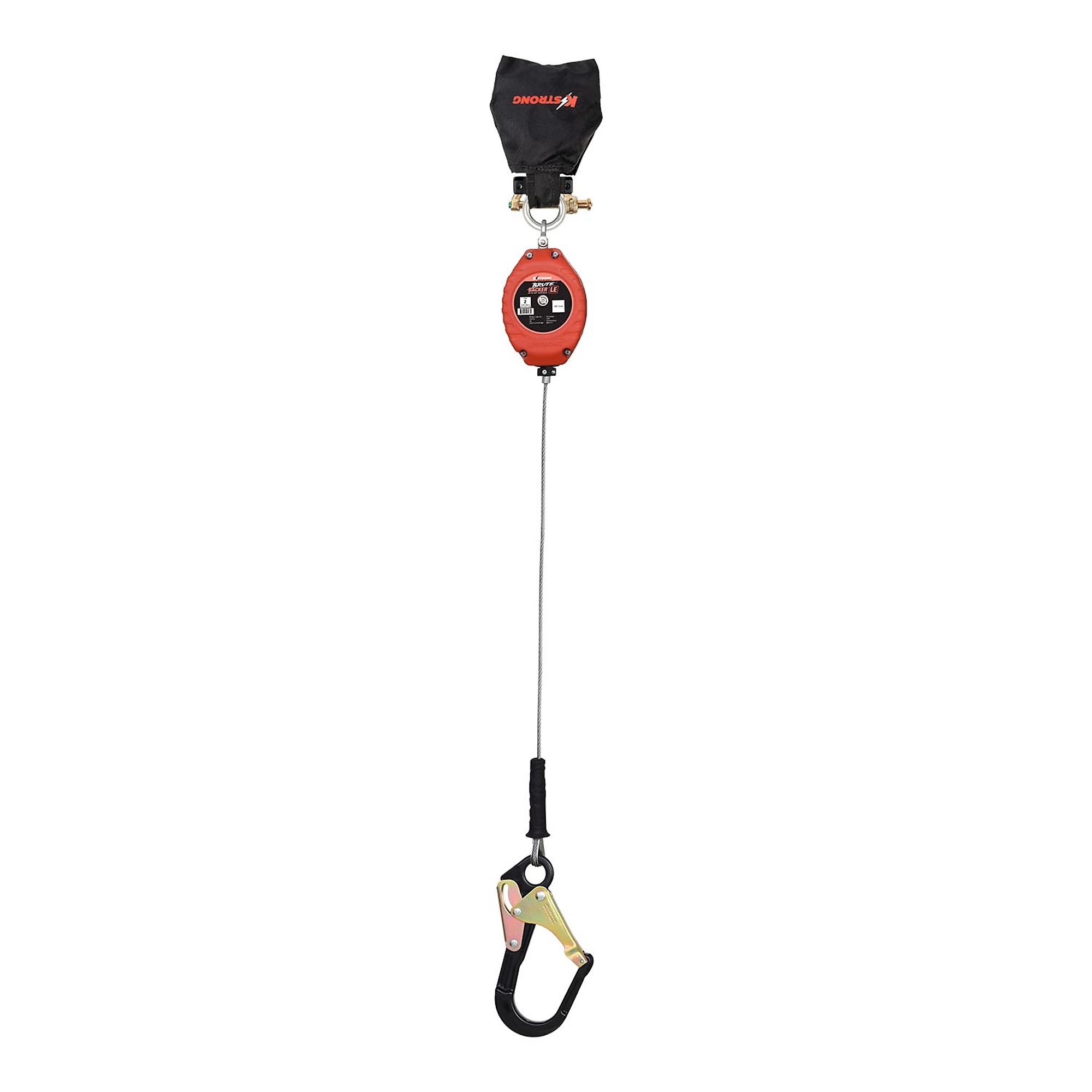 KStrong Brute Backer LE Cable SRL-P — 8.5ft., Aluminum Rebar Hook, Galvanized Steel Wire Rope, 310-Lb. ANSI Capacity, Model# UFS316106L